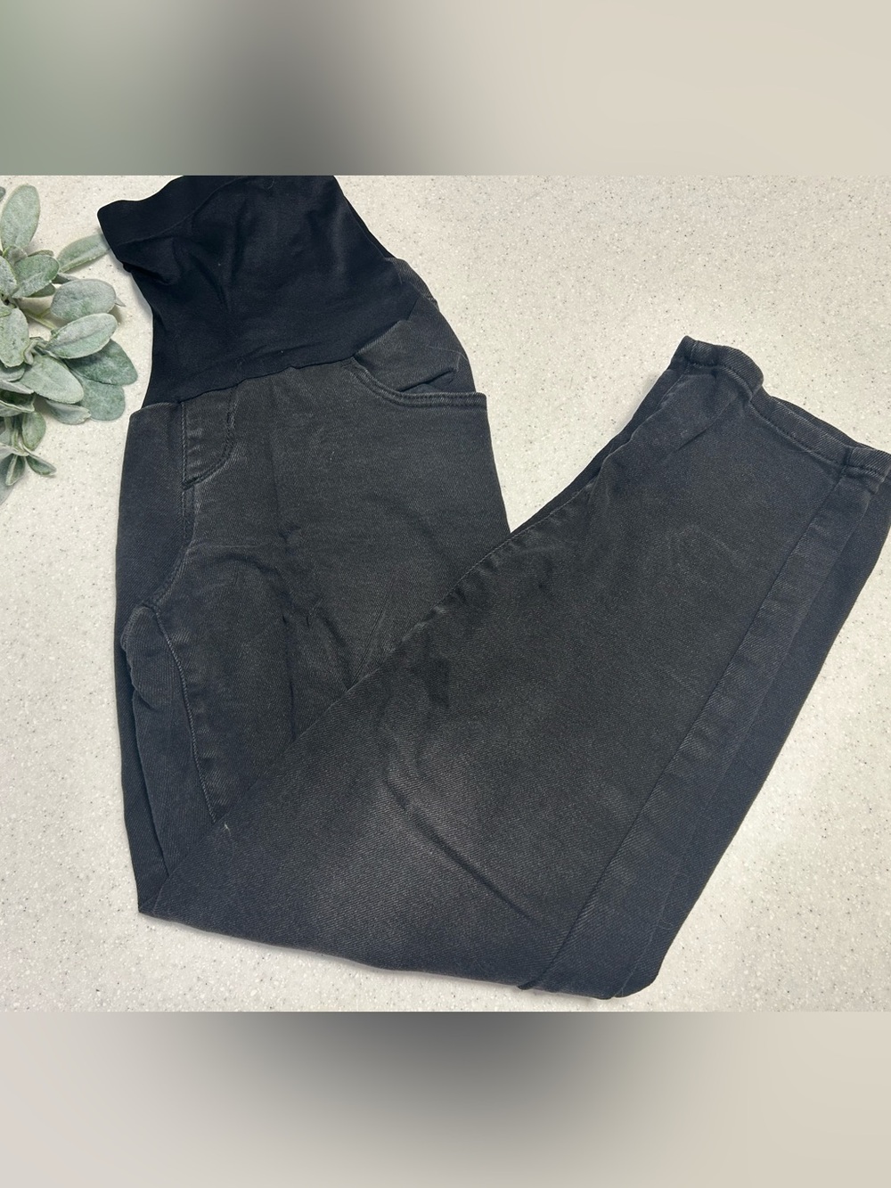 Sonoma Black Girlfriend Maternity Jeans Full Panel Size M